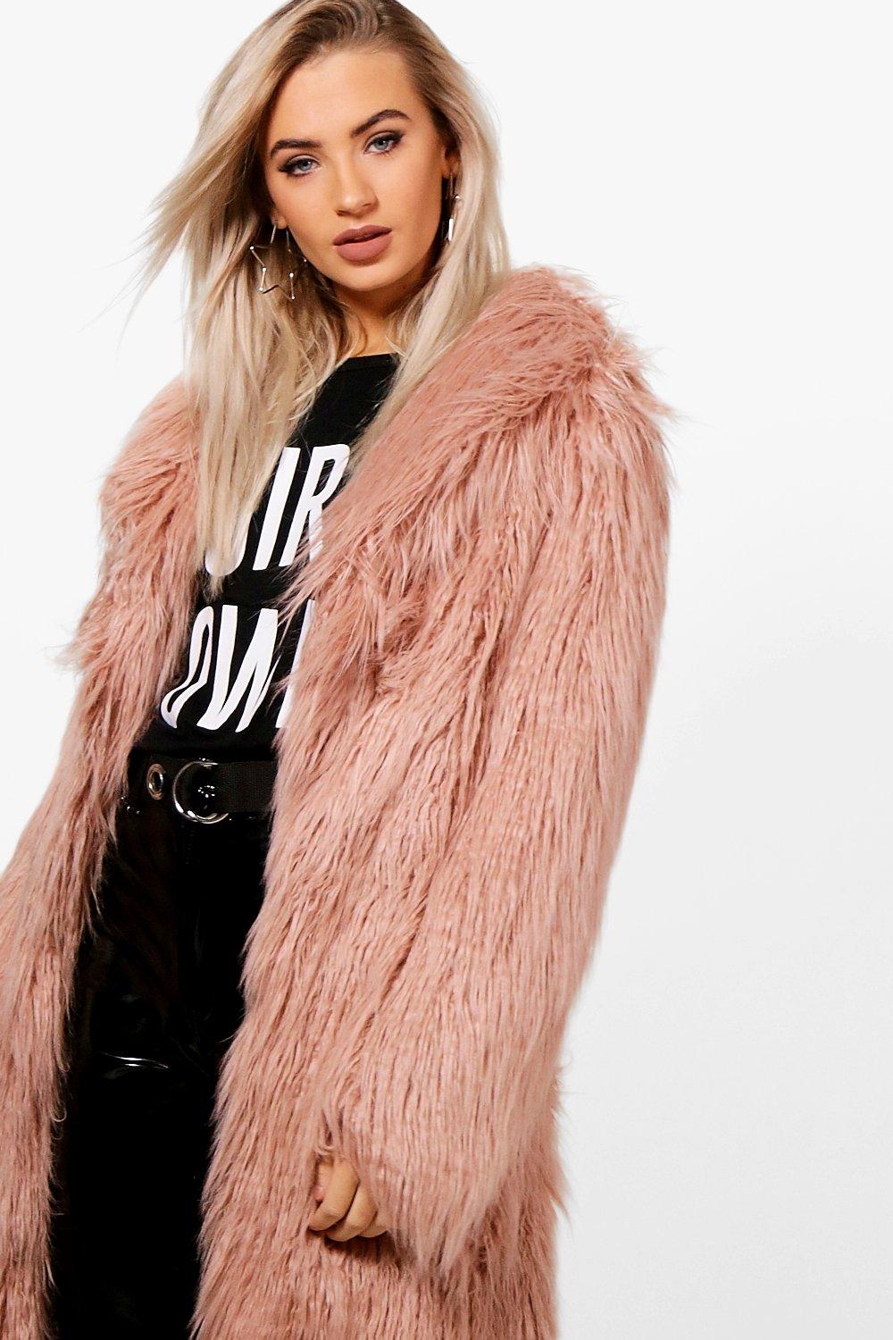 Boohoo boutique faux fur coat sale